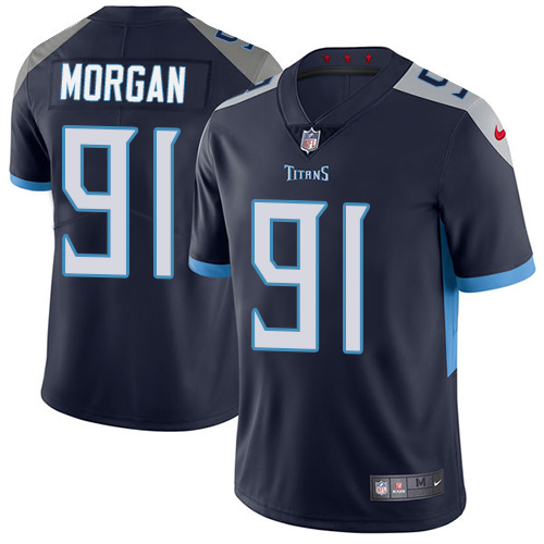 Nike Titans #91 Derrick Morgan Navy Blue Alternate Youth Stitched NFL Vapor Untouchable Limited Jersey - Click Image to Close